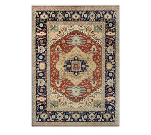 9x12 Serapi Premium Persian Medallion Wool Area Rug