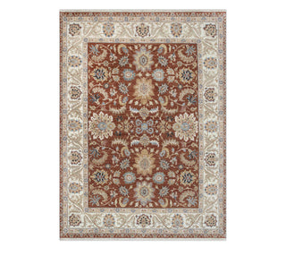 Heritage 9x12 Deep Red Rust Persian Floral Hand-Knotted Wool Rug