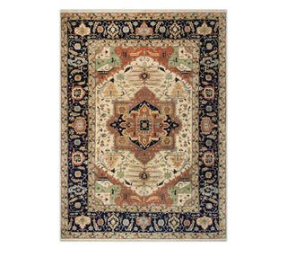 10x14 Terracotta Persian Serapi Medallion Fine Density Rug