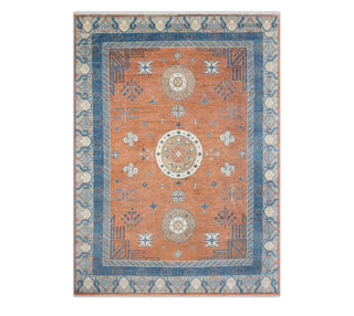 Solara 10x14 Rust Khotan Loom Persian Wool Rug