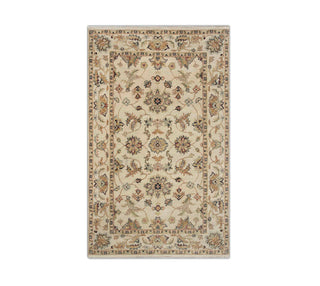 Sylvan 4x6 Persian Floral Hand-Knotted Wool Area Rug