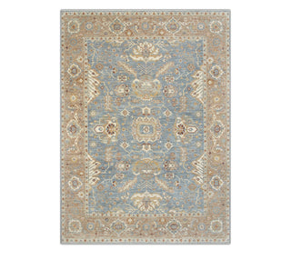 Muted Taupe & Ivory Garden Cypress Hand-Knotted Wool Area Rug