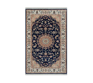 3x5 Nain Hand Knotted Persian Medallion Rug