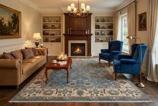 Dewrell Traditional Persian Style Hand-Knotted Wool Area Rug