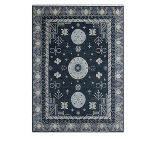 Khotan Loom 10x14 Slate Blue Persian Hand Knotted Wool Rug