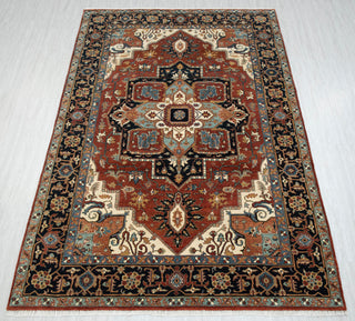 6x9 Persian Serapi Hand Knotted High KPSI Woolen Rug