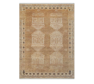 8x10 Camel Beige Traditional Anatolian Oushak Wool Rug