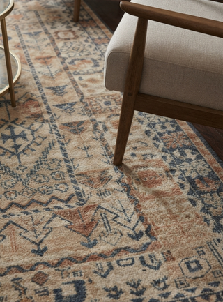 Terracotta  9x12 Beige Tribal Oushak Wool Area Rug