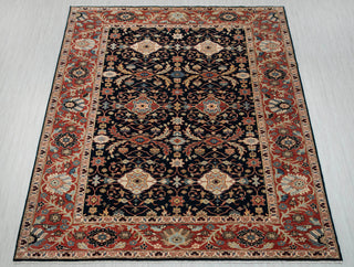 9x12 Navy Persian Serapi Classic Wool Rug