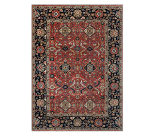 Vermilion- 9x12 Red Persian Mahal Hand Knotted Wool Rug