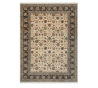 10x14  Meticulously Motifs Persian Floral Ivory Wool Rug