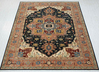 10x14 Black Large Area Persian Serapi Wool Rug