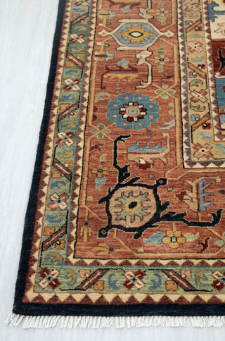 10x14 Black Large Area Persian Serapi Wool Rug
