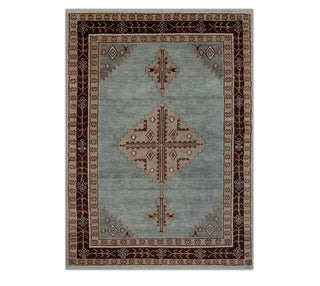 Hand Knotted 6x9 Muted Medallion Serapi Woolen Rug