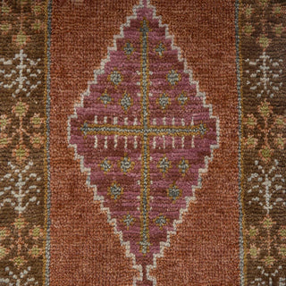 Veritas  Persian Medallion Plush Feel Hand Knotted Wool Runner Rug