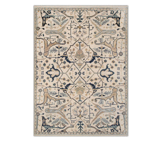 Heirloom 8x10 Ivory Tabriz Inspired Pattern Woolen Rug