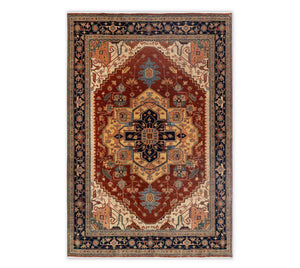 Medallion Hand-Knotted Wool Area Rug