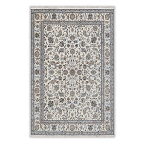 Nain - Ivory Nain-Style Floral Hand-Knotted Wool Rug