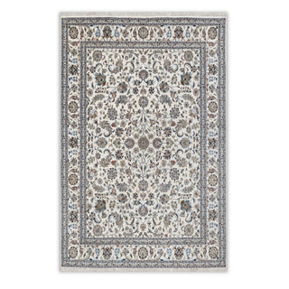 Nain - Ivory Nain-Style Floral Hand-Knotted Wool Rug