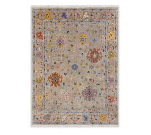 Jasper Stone 8x10 Gray Modern Quality Oushak Wool Rug
