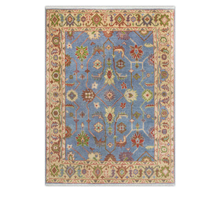 Nesta 8x10 Blue Turkish Oushak Hand Knotted Wool Rug