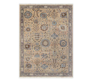 Tremblay 12x15 Large Area Oushak Beige Wool Rug