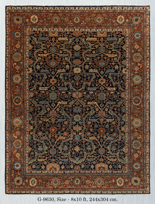 Rubicon- Rich Persian Retro Mahal  Wool Rug