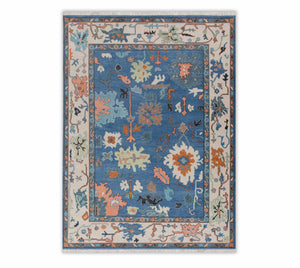 Horizon 9x12 Blue Wool Oushak Modern Turkish Rug