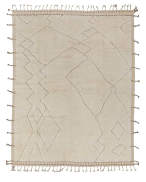 Zahara Ivory Moroccan Beni Ourain Rug
