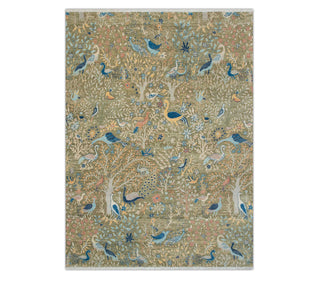 Birds Peacock Gardens Handmade Wool Rug