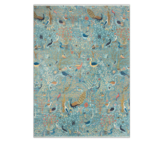 Birds and Garden 10x14 Large Area Hand Knotted Wool Rug