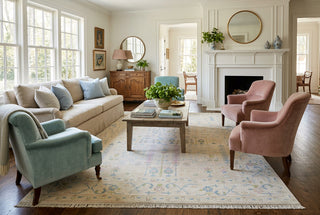 Mindy Soft Pink Tree Of Life Modern Turkish Oushak Rug