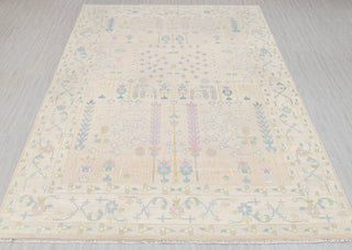 Mindy Soft Pink Tree Of Life Modern Turkish Oushak Rug