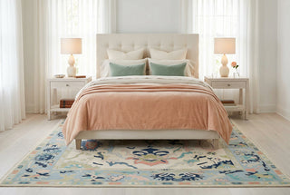 Melrose Ivory Turkish Oushak Hand-Knotted Wool Rug