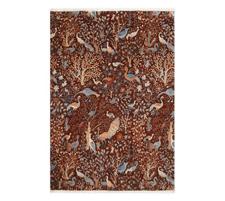 The Peacock Garden Hand-Knotted Wool Rug