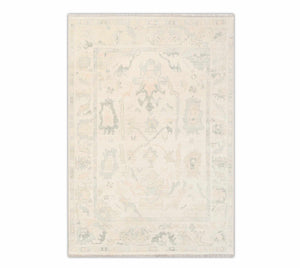 Betsy Ivory Turkish Oushak Hand Knotted Wool Rug