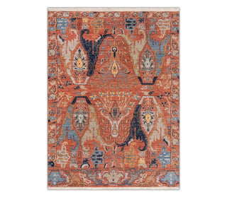 Rust Tribal Flame Motif 6x9 Persian Bidjar Hand-Knotted Wool Rug