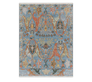 Caucasian Tribal Flame High KPSI Blue Persian Bidraj Wool Rug
