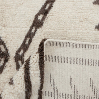 Zanafi Ivory Moroccan Ourain Bohemian Beni Rug