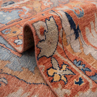 Rust Tribal Flame Motif 6x9 Persian Bidjar Hand-Knotted Wool Rug