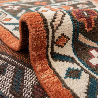 Raymond 9x12 Rust Tribal Medallion Hand-Knotted Wool Rug