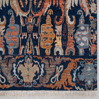 Navy Rust 5x8 Cloudband Persian Bidraj Wool Area Rug