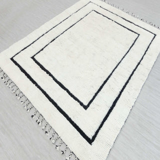 Taylor Ivory Double Border Beni Ourain Moroccan Wool Rug