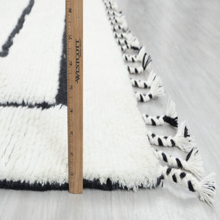 Taylor Ivory Double Border Beni Ourain Moroccan Wool Rug