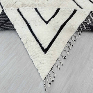 Taylor Ivory Double Border Beni Ourain Moroccan Wool Rug