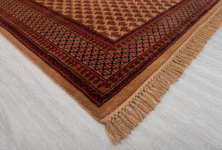 4x6 Tribal Herati Soft Silky Beige Baluch Woolen Rug