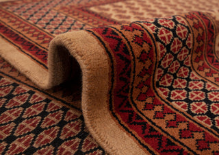 4x6 Tribal Herati Soft Silky Beige Baluch Woolen Rug