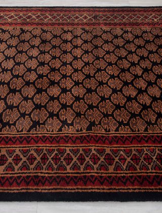 3x5 Baluch Black Tribal Silky Feel Herati Rag