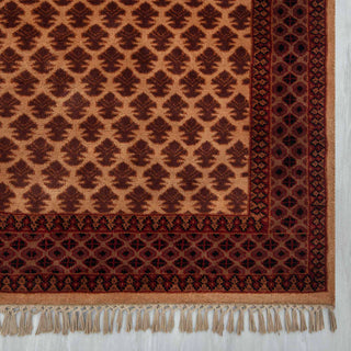 Rubicon Herati 4x6 Trible Beige Baluch Soft Silky Wool Rug
