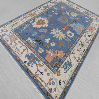 Horizon 9x12 Blue Wool Oushak Modern Turkish Rug